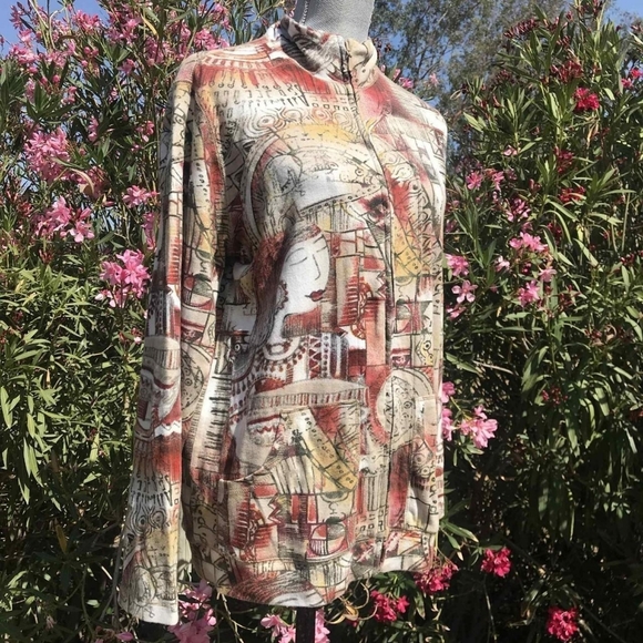 Chico's Vintage Artistic Pattern Sweater Women's Size - Picture 2 of 7